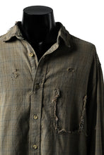 画像をギャラリービューアに読み込む, RESURRECTION HANDMADE vintage damage plaid shirt (KHAKI BEIGE)