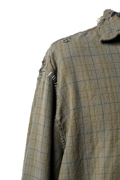 画像をギャラリービューアに読み込む, RESURRECTION HANDMADE vintage damage plaid shirt (KHAKI BEIGE)
