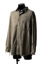 画像をギャラリービューアに読み込む, RESURRECTION HANDMADE vintage damage plaid shirt (KHAKI BEIGE)