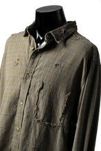 画像をギャラリービューアに読み込む, RESURRECTION HANDMADE vintage damage plaid shirt (KHAKI BEIGE)