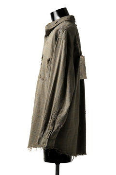 画像をギャラリービューアに読み込む, RESURRECTION HANDMADE vintage damage plaid shirt (KHAKI BEIGE)