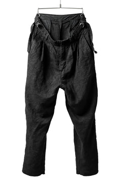 画像をギャラリービューアに読み込む, ISAMU KATAYAMA BACKLASH TAPERED TROUSERS / GARMENT NATURAL DYED LINEN CANVAS (SUMI)