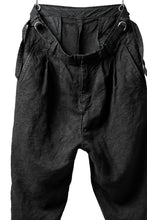 画像をギャラリービューアに読み込む, ISAMU KATAYAMA BACKLASH TAPERED TROUSERS / GARMENT NATURAL DYED LINEN CANVAS (SUMI)