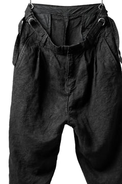 画像をギャラリービューアに読み込む, ISAMU KATAYAMA BACKLASH TAPERED TROUSERS / GARMENT NATURAL DYED LINEN CANVAS (SUMI)