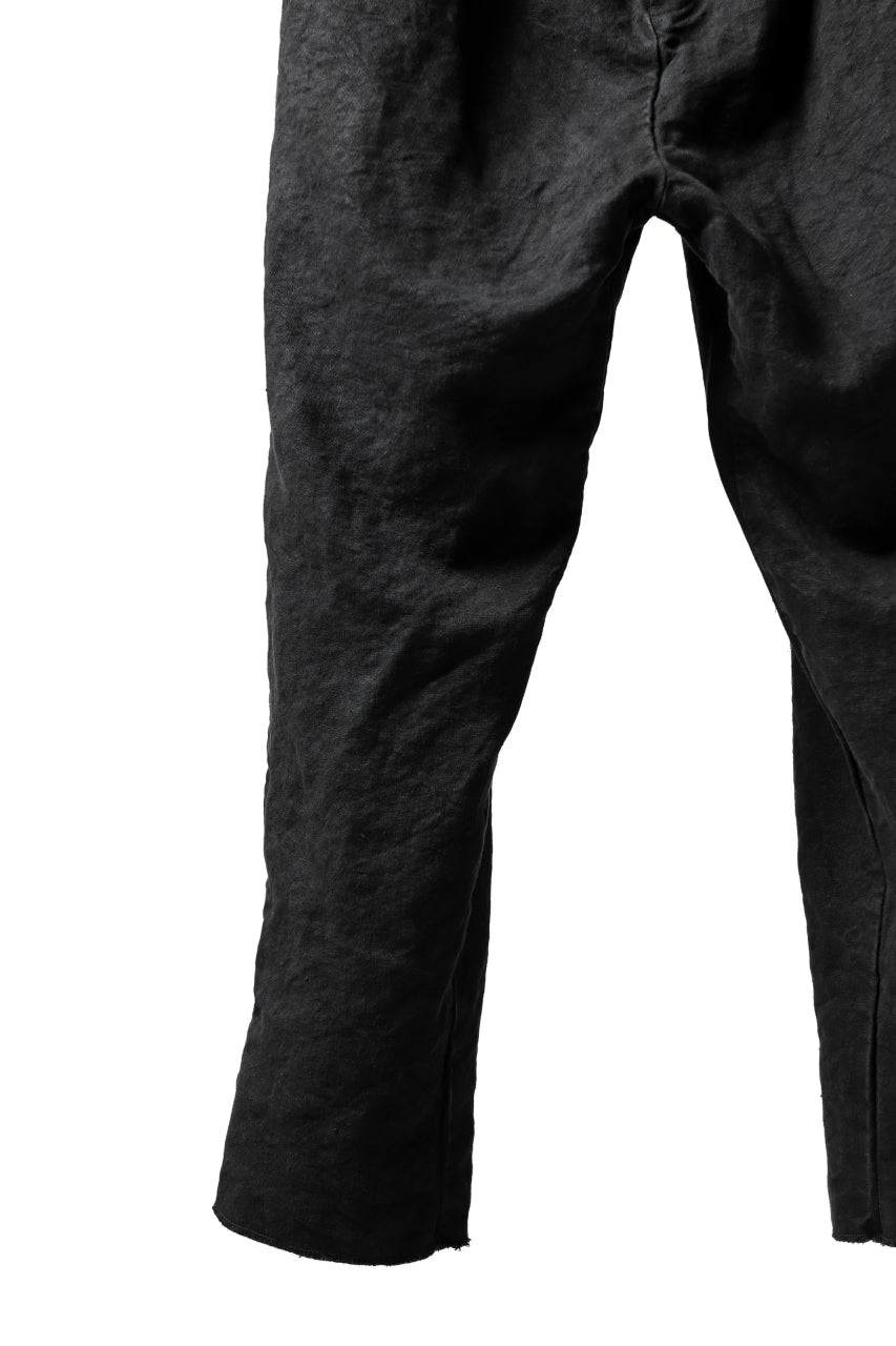 画像をギャラリービューアに読み込む, ISAMU KATAYAMA BACKLASH TAPERED TROUSERS / GARMENT NATURAL DYED LINEN CANVAS (SUMI)