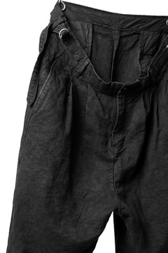 画像をギャラリービューアに読み込む, ISAMU KATAYAMA BACKLASH TAPERED TROUSERS / GARMENT NATURAL DYED LINEN CANVAS (SUMI)