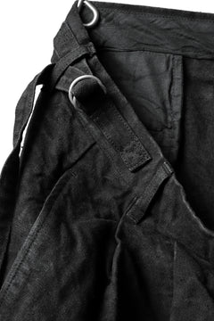 画像をギャラリービューアに読み込む, ISAMU KATAYAMA BACKLASH TAPERED TROUSERS / GARMENT NATURAL DYED LINEN CANVAS (SUMI)