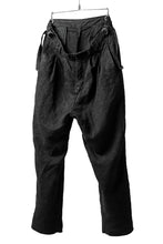 画像をギャラリービューアに読み込む, ISAMU KATAYAMA BACKLASH TAPERED TROUSERS / GARMENT NATURAL DYED LINEN CANVAS (SUMI)