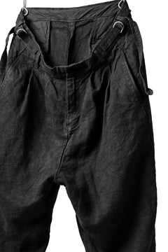画像をギャラリービューアに読み込む, ISAMU KATAYAMA BACKLASH TAPERED TROUSERS / GARMENT NATURAL DYED LINEN CANVAS (SUMI)