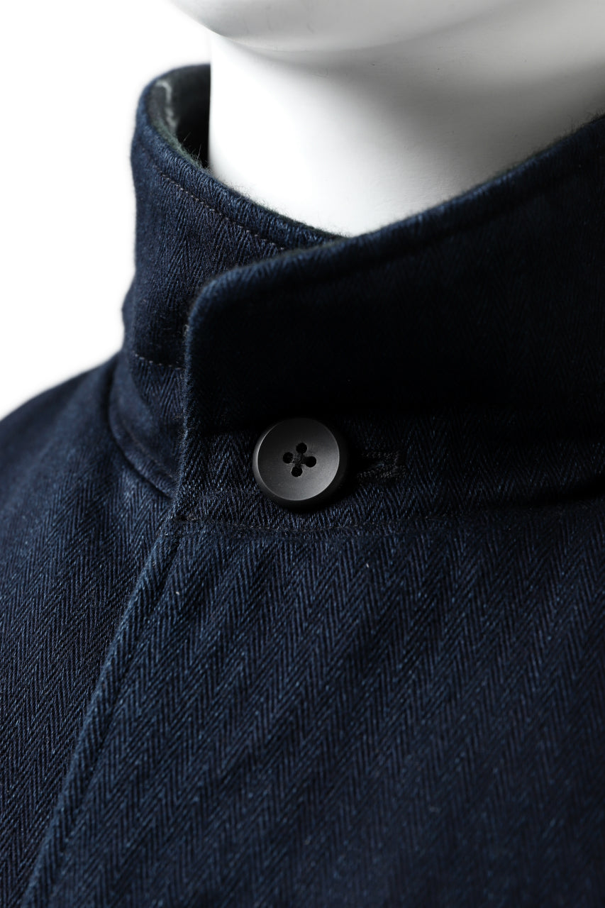 Load image into Gallery viewer, sus-sous medical coat / indigo herringbone (INDIGO CHARCOAL)