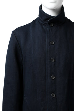 Load image into Gallery viewer, sus-sous medical coat / indigo herringbone (INDIGO CHARCOAL)