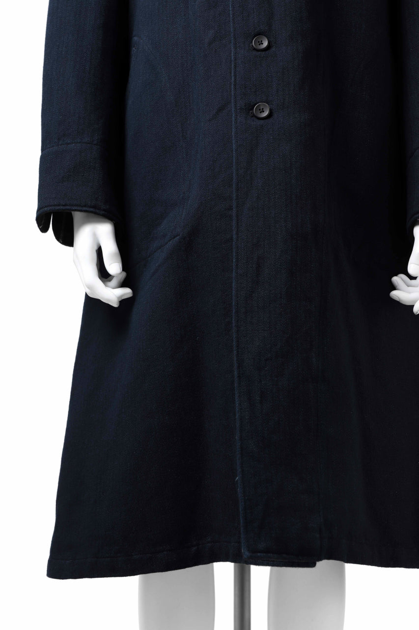 Load image into Gallery viewer, sus-sous medical coat / indigo herringbone (INDIGO CHARCOAL)