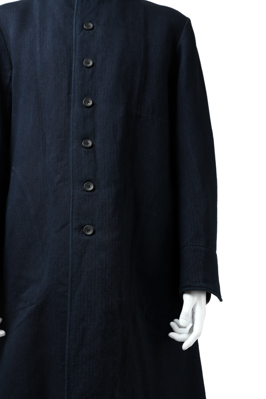 Load image into Gallery viewer, sus-sous medical coat / indigo herringbone (INDIGO CHARCOAL)