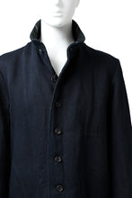 Load image into Gallery viewer, sus-sous medical coat / indigo herringbone (INDIGO CHARCOAL)