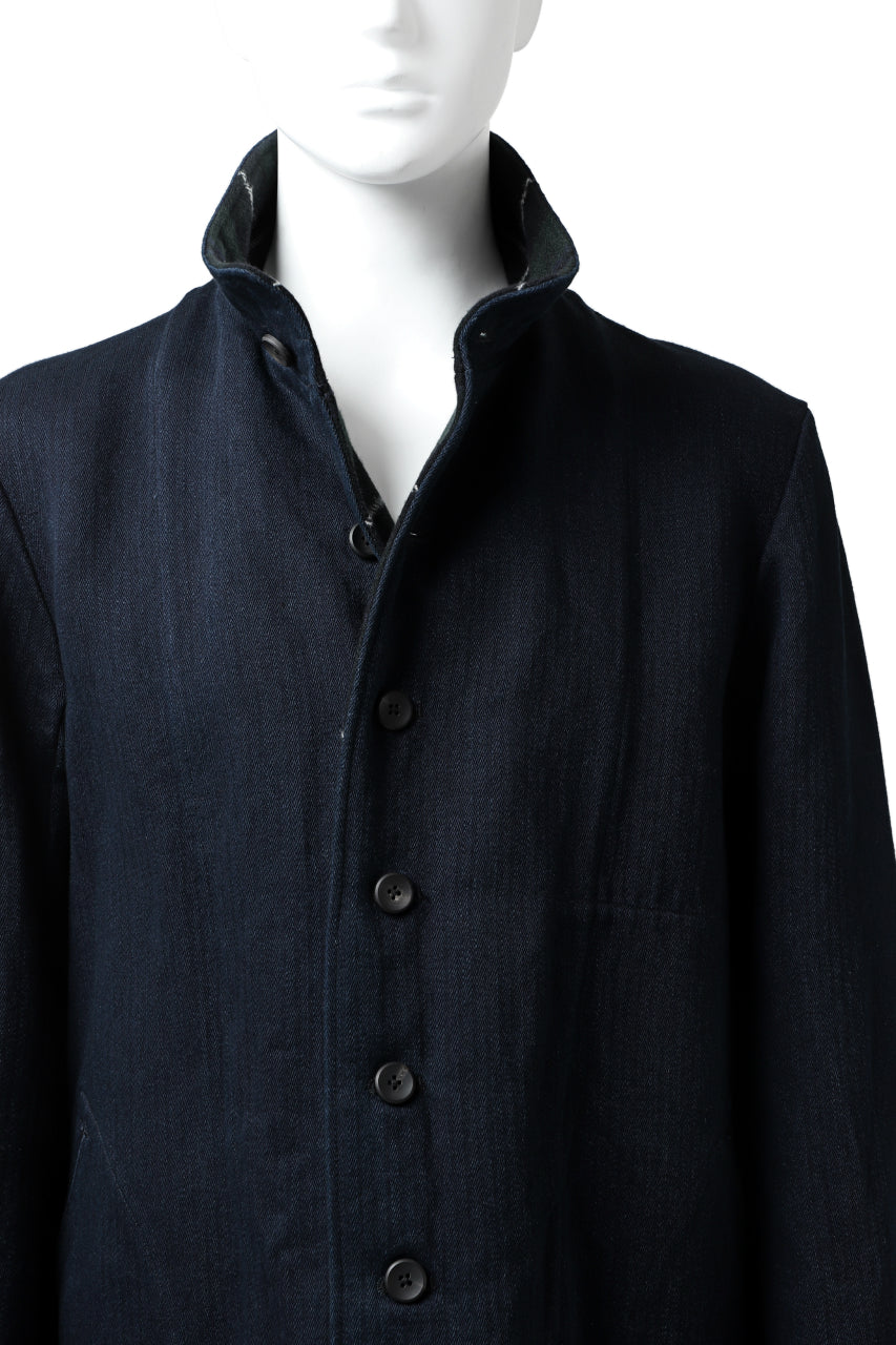 Load image into Gallery viewer, sus-sous medical coat / indigo herringbone (INDIGO CHARCOAL)