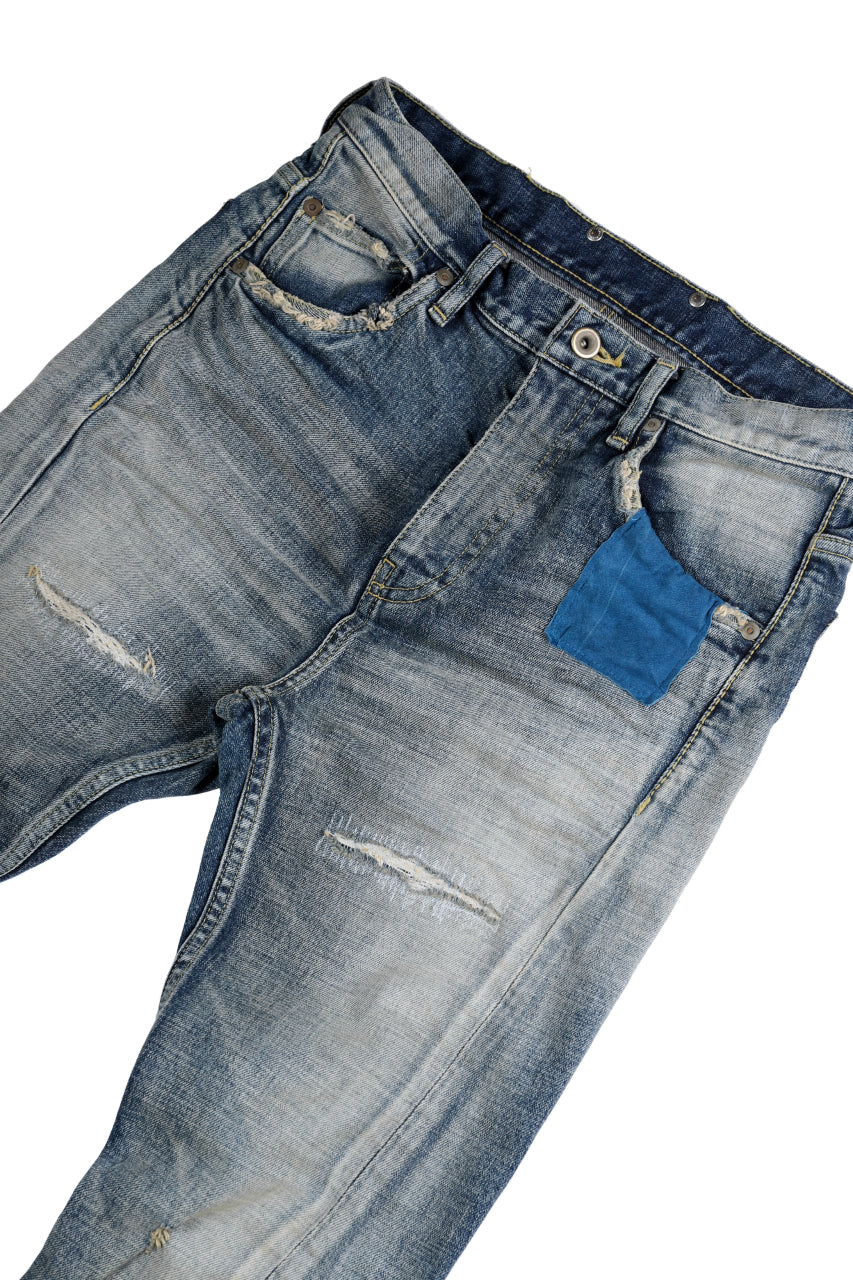 Load image into Gallery viewer, ISAMU KATAYAMA BACKLASH LOW CROTCH SLIM PANTS / STRETCH DENIM (INDIGO)