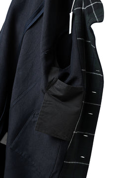 Load image into Gallery viewer, sus-sous medical coat / indigo herringbone (INDIGO CHARCOAL)