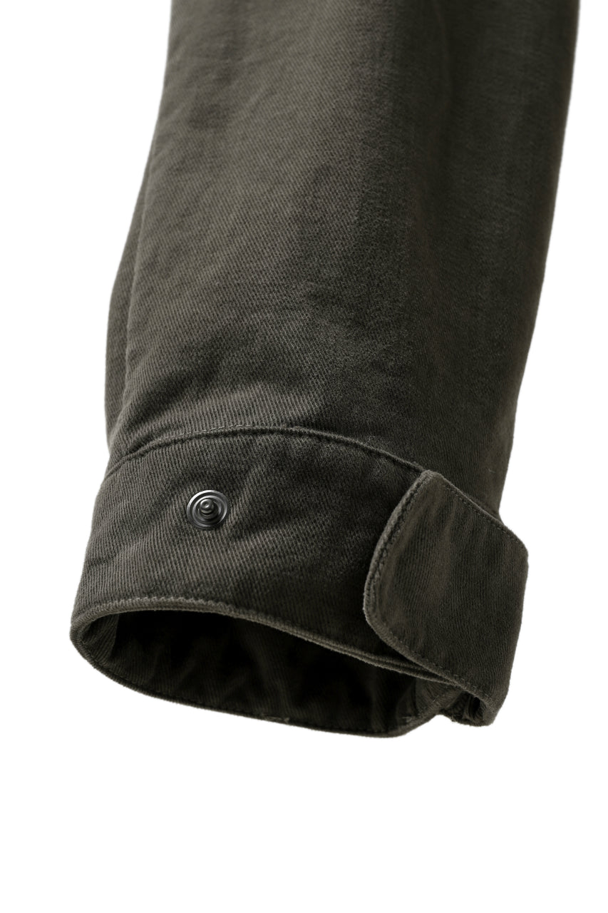Load image into Gallery viewer, daub CENTRAL SEAM BUTTONS CLOSURE PANTS / SOFT COTTON TWILL (KHAKI GREY)