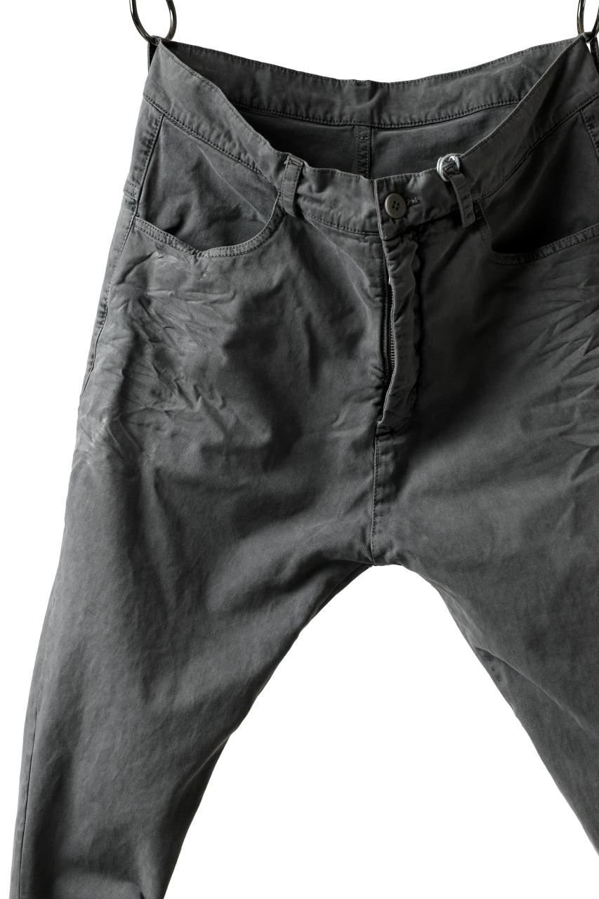 Load image into Gallery viewer, daub ERGONOMIC SEAM SLIM PANTS / STRETCH COTTON (GREY)