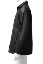 Load image into Gallery viewer, ISAMU KATAYAMA BACKLASH xx GUIDI COMMA 8 LEATHER SHIRT / CALF "Vitello Fiore Volonato" (BLACK) ※