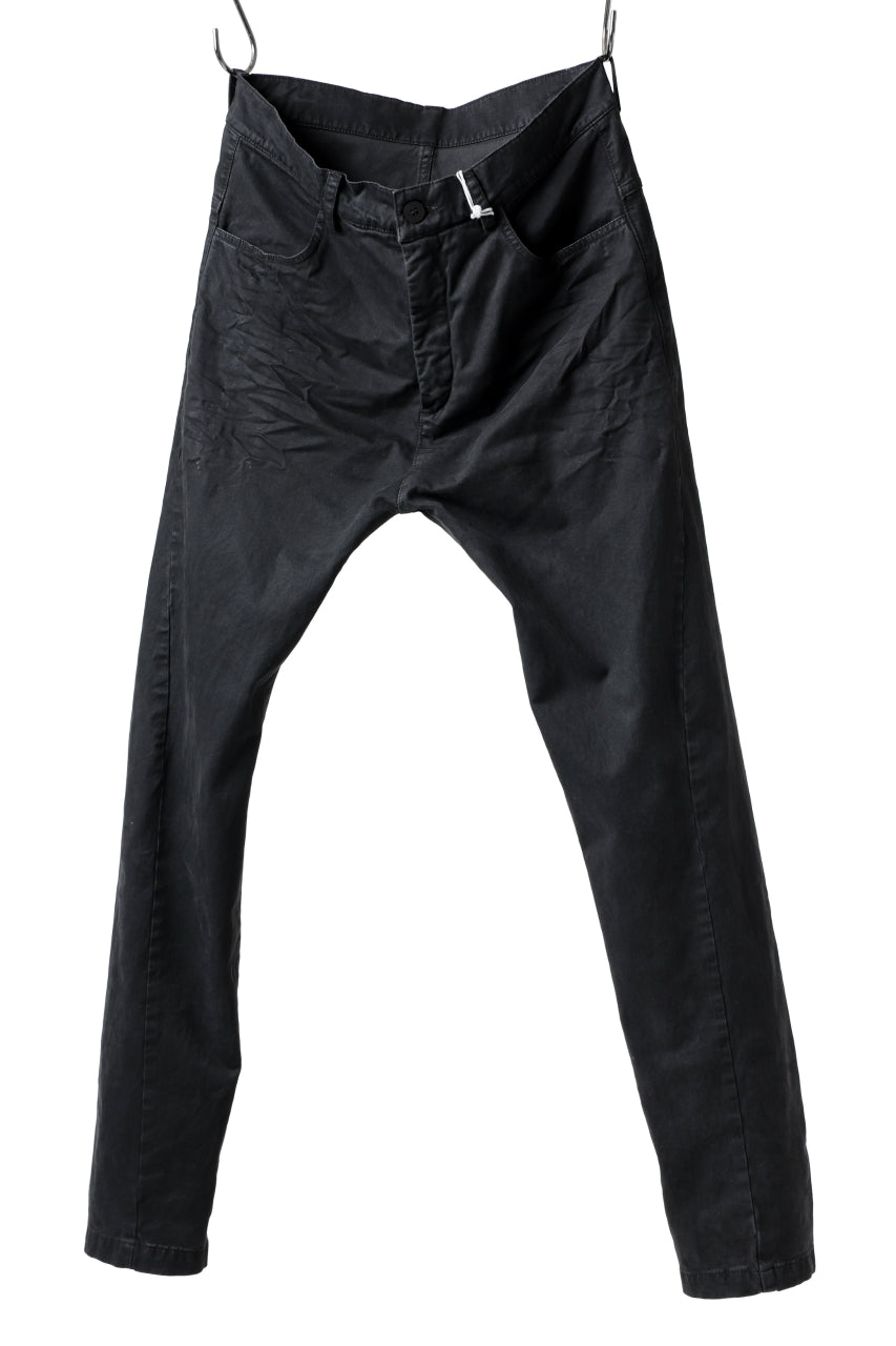 Load image into Gallery viewer, daub ERGONOMIC SEAM SLIM PANTS / STRETCH COTTON (BLACK)