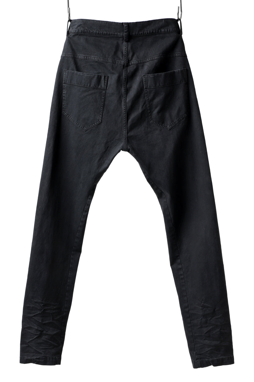 Load image into Gallery viewer, daub ERGONOMIC SEAM SLIM PANTS / STRETCH COTTON (BLACK)