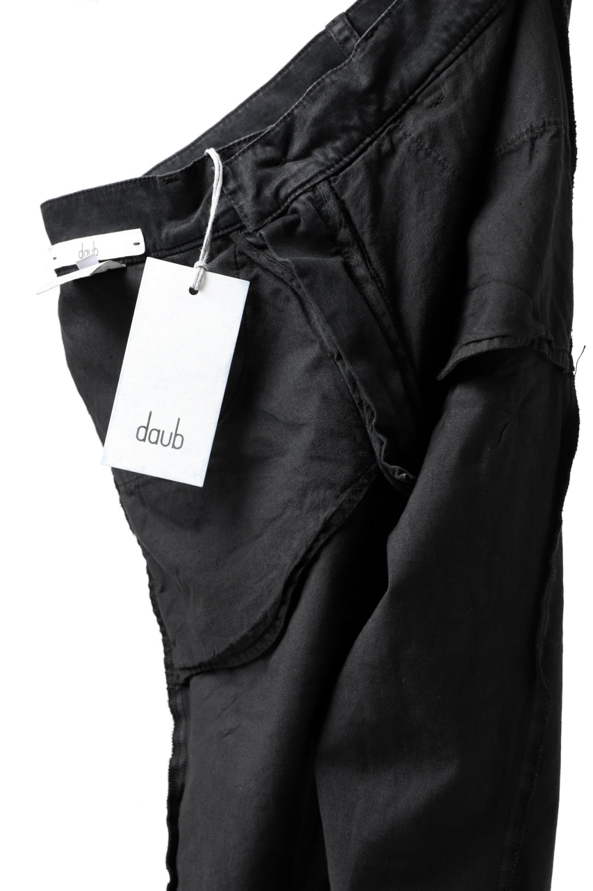 Load image into Gallery viewer, daub ERGONOMIC SEAM SLIM PANTS / STRETCH COTTON (BLACK)