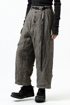 画像をギャラリービューアに読み込む, YUTA MATSUOKA buggy trousers / primitive wool (brown)