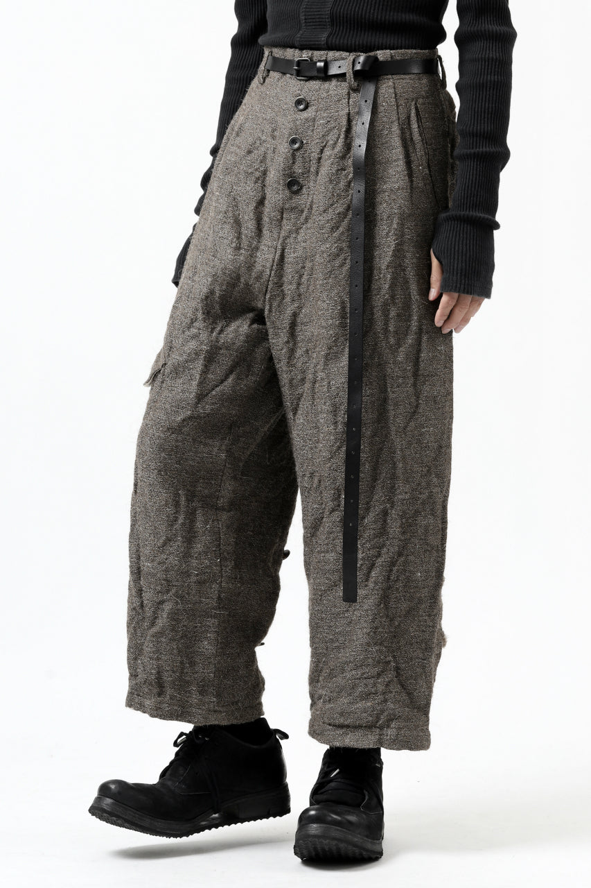 画像をギャラリービューアに読み込む, YUTA MATSUOKA buggy trousers / primitive wool (brown)