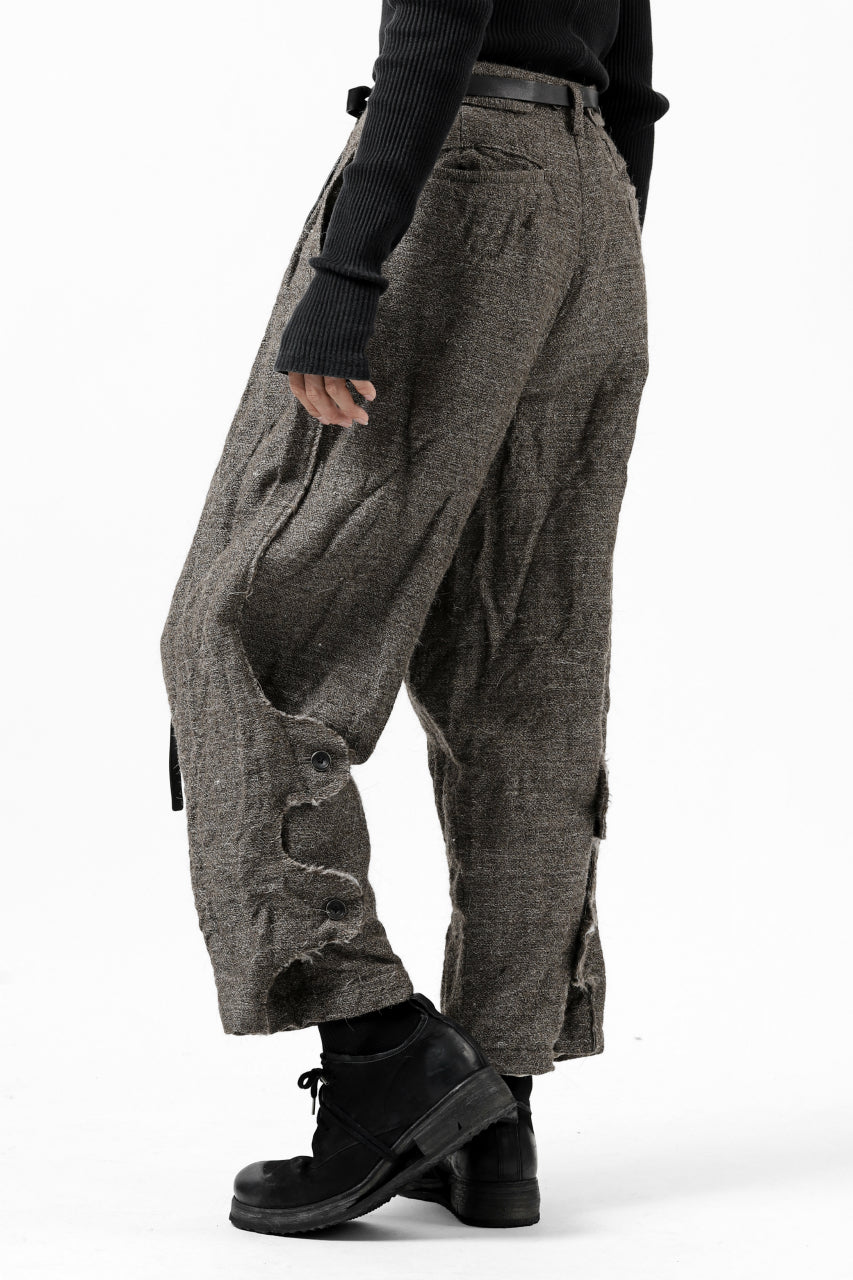 画像をギャラリービューアに読み込む, YUTA MATSUOKA buggy trousers / primitive wool (brown)