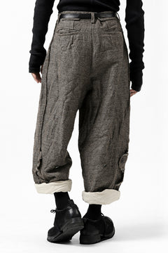 画像をギャラリービューアに読み込む, YUTA MATSUOKA buggy trousers / primitive wool (brown)