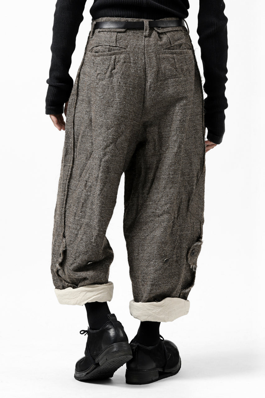画像をギャラリービューアに読み込む, YUTA MATSUOKA buggy trousers / primitive wool (brown)