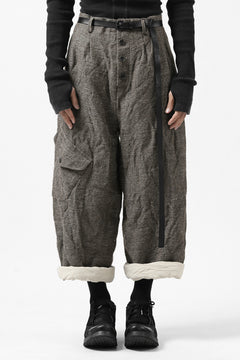 画像をギャラリービューアに読み込む, YUTA MATSUOKA buggy trousers / primitive wool (brown)