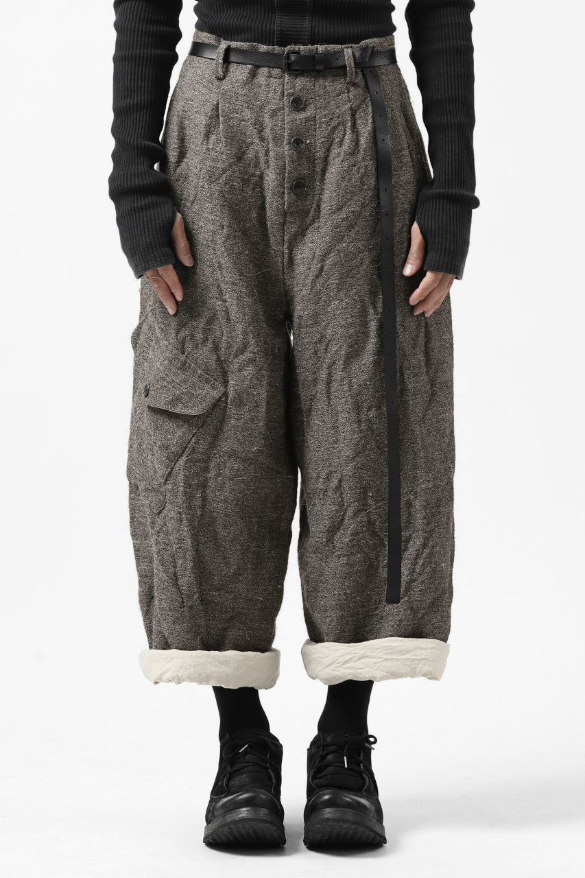 画像をギャラリービューアに読み込む, YUTA MATSUOKA buggy trousers / primitive wool (brown)