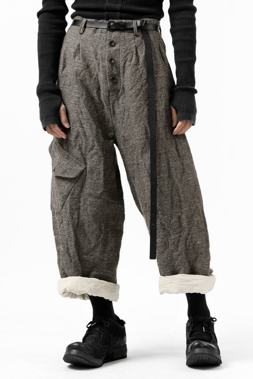 画像をギャラリービューアに読み込む, YUTA MATSUOKA buggy trousers / primitive wool (brown)