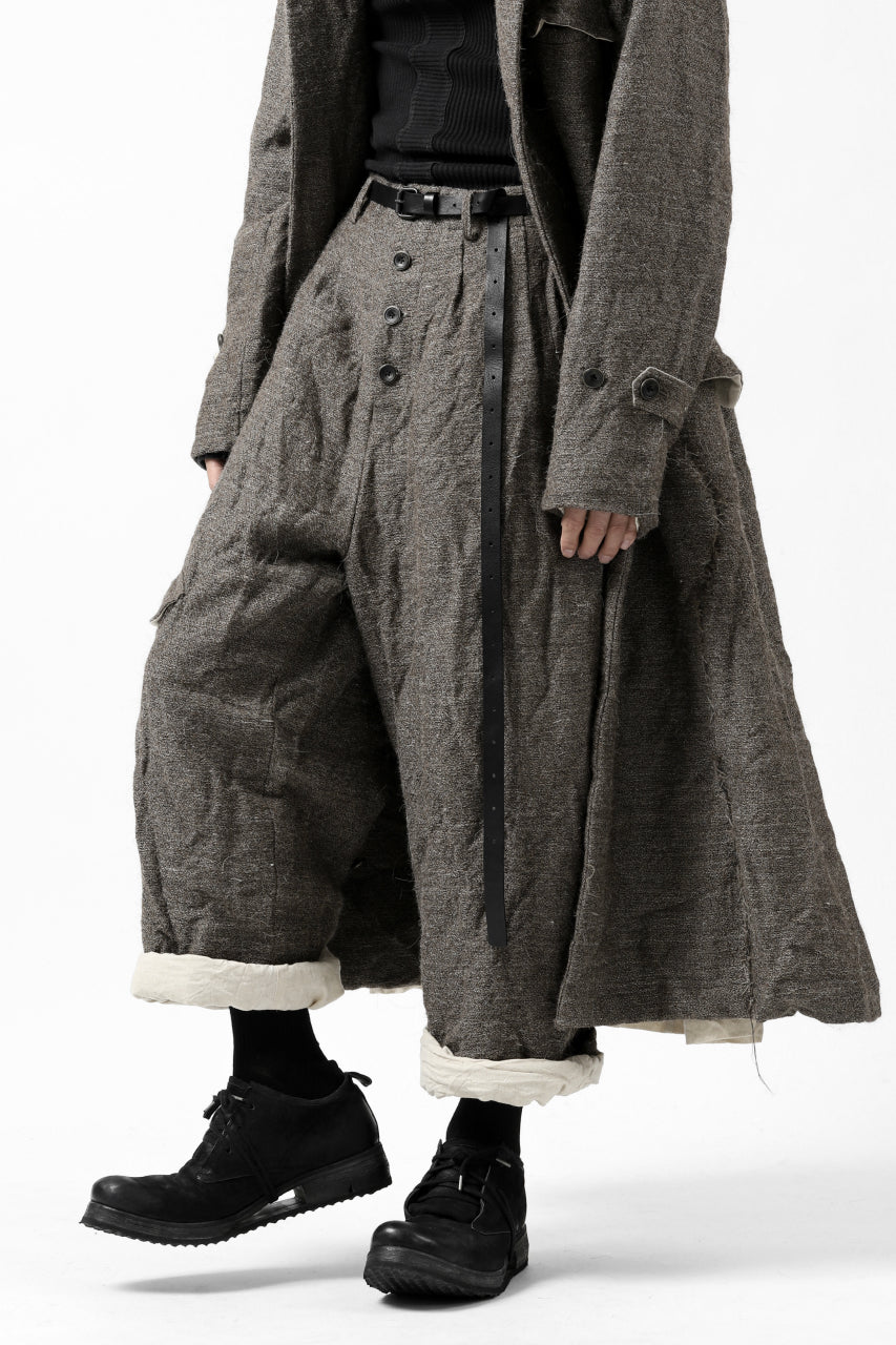 画像をギャラリービューアに読み込む, YUTA MATSUOKA buggy trousers / primitive wool (brown)