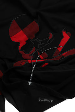 Load image into Gallery viewer, mastermind JAPAN COMBI PULLOVER TOPS / CHECK SHIRT SLEEVE (BLACK x RED)