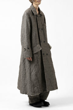 画像をギャラリービューアに読み込む, YUTA MATSUOKA double-breasted long coat / primitive wool (brown)