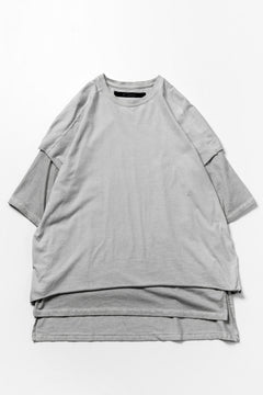 画像をギャラリービューアに読み込む, A.F ARTEFACT "NO FACE" ICE DYEING LAYERED OVER SIZE TOPS (GREY)
