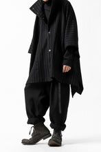 Load image into Gallery viewer, KLASICA SABRON WIDE TAPERED TROUSERS / MONOTONE HOUND TOOTH (BLACK)