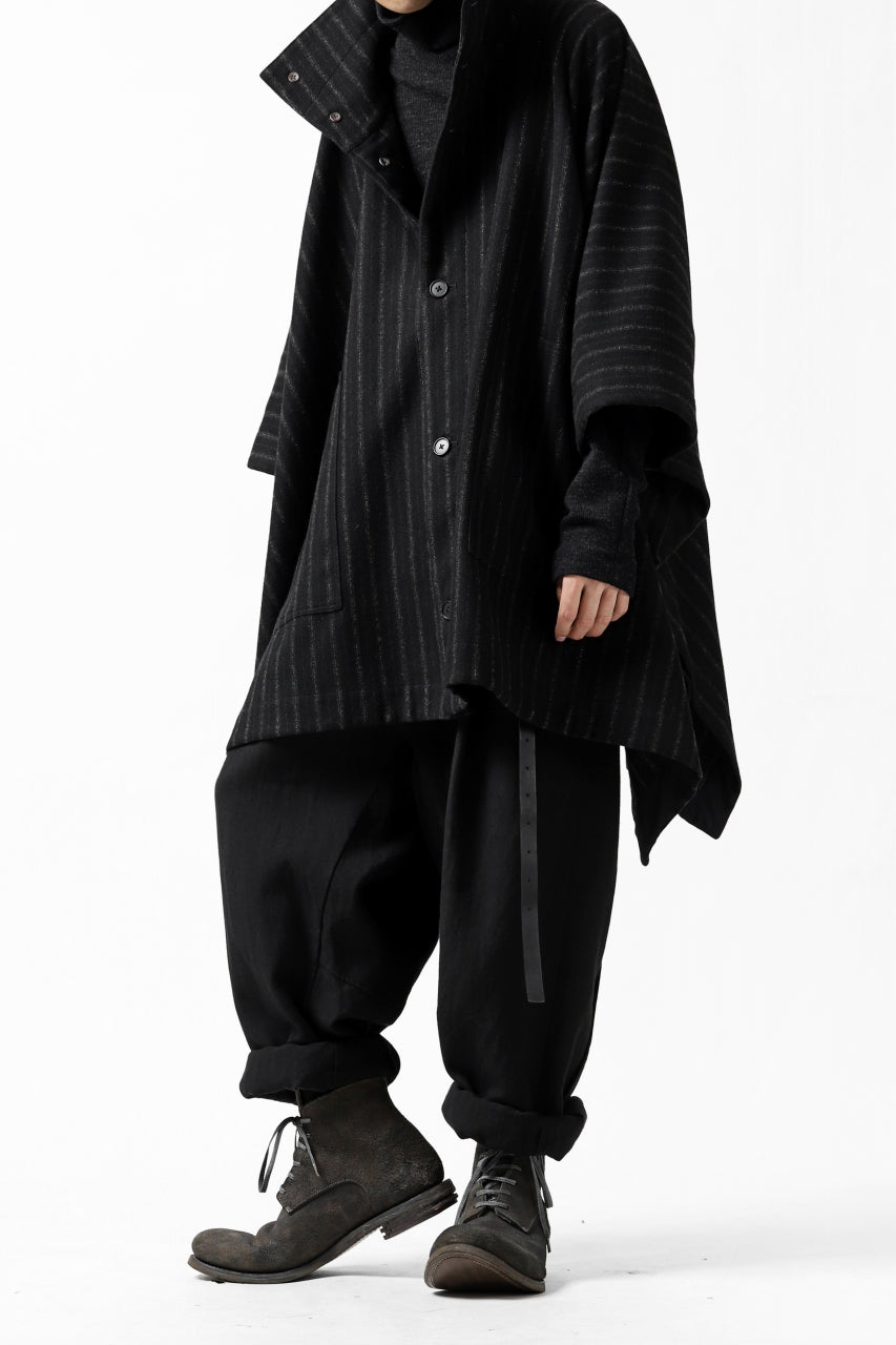 Load image into Gallery viewer, KLASICA SABRON WIDE TAPERED TROUSERS / MONOTONE HOUND TOOTH (BLACK)
