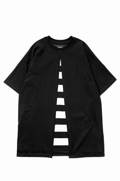 画像をギャラリービューアに読み込む, A.F ARTEFACT "OVERLAP" LAYERED LOOSEY TOPS (BLACK×IVORY)