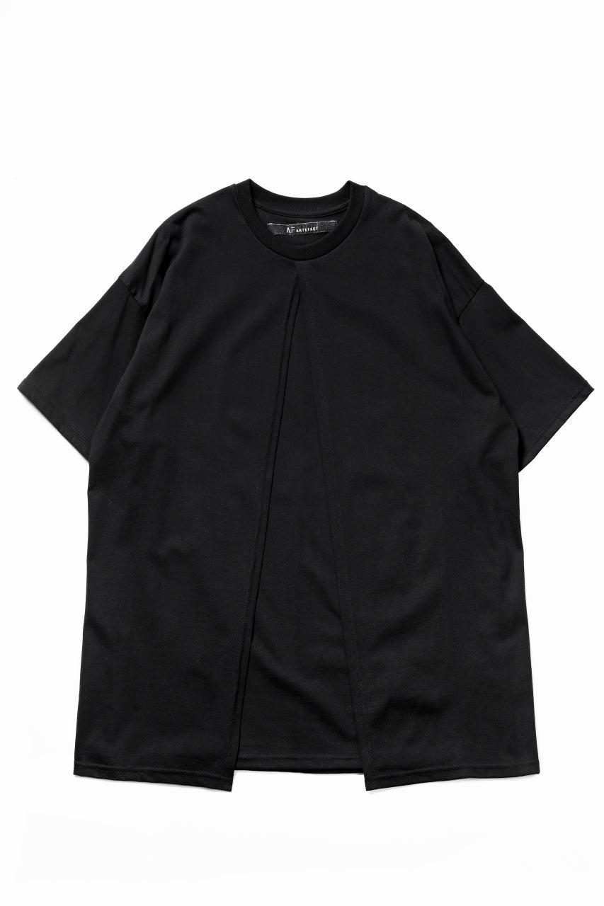 画像をギャラリービューアに読み込む, A.F ARTEFACT "OVERLAP" LAYERED LOOSEY TOPS (BLACK)