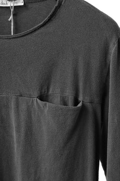 Load image into Gallery viewer, daub CHEST POCKET LONG SLEEVE CUT SEWN / COLD DYED JERSEY (GREY)