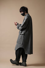 画像をギャラリービューアに読み込む, SOSNOVSKA exclusive FLYING DOWN SHIRT COAT (GREY STRIPE)