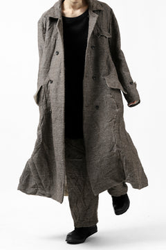 画像をギャラリービューアに読み込む, YUTA MATSUOKA double-breasted long coat / primitive wool (brown)