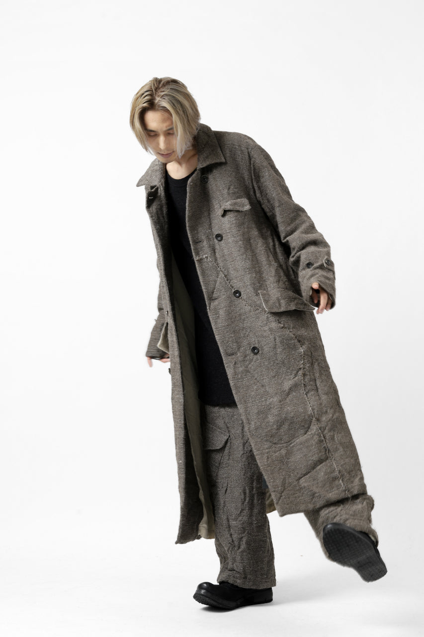 画像をギャラリービューアに読み込む, YUTA MATSUOKA double-breasted long coat / primitive wool (brown)