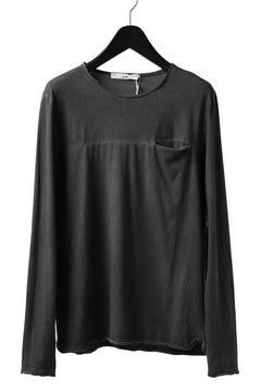 Load image into Gallery viewer, daub CHEST POCKET LONG SLEEVE CUT SEWN / COLD DYED JERSEY (DARK GREY)