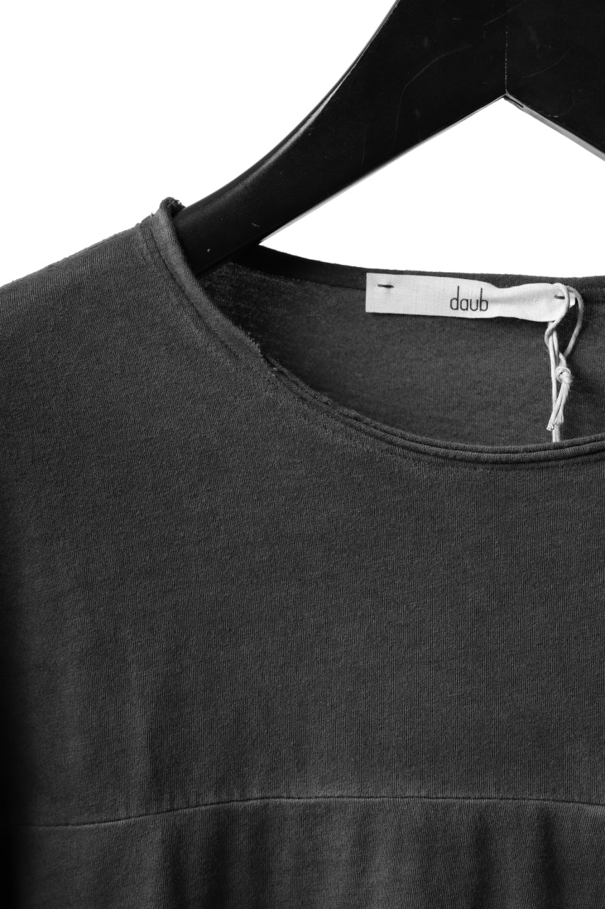 Load image into Gallery viewer, daub CHEST POCKET LONG SLEEVE CUT SEWN / COLD DYED JERSEY (DARK GREY)