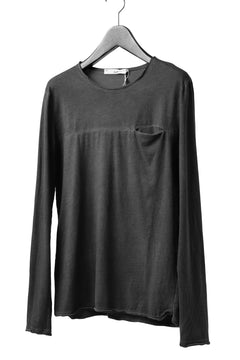 Load image into Gallery viewer, daub CHEST POCKET LONG SLEEVE CUT SEWN / COLD DYED JERSEY (DARK GREY)